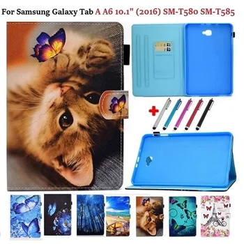 Funda Samsung Galaxy Tab A6 10.1 2016 Atveju SM-T580 T585 Tablet Mielas Vaikai Gyvūnų Dangtelis, skirtas Samsung Galaxy Tab A6 Atveju Coque
