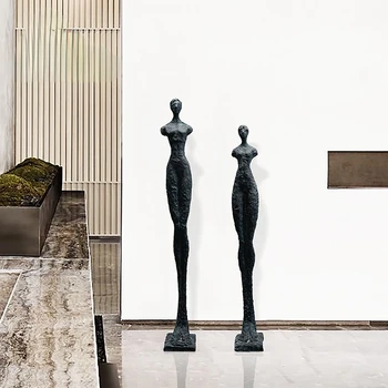 Šiuolaikinės abstraktus paveikslas, skulptūra papuošalai, pardavimų biuras eilėje didelis grindų iki lubų apdailai viešbučio fojė meno kūriniai