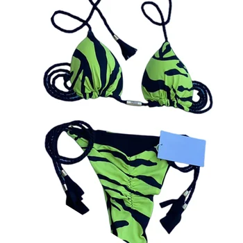 BL Seksualus Bikini Naujas 2022 Moterų maudymosi kostiumėlį, Push-up Liemenėlė Dviejų dalių maudymosi Kostiumėliai, Aukštos Sumažinti Maudymosi Kostiumas, Paplūdimio Spausdinti Leopard Grūdų