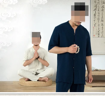 aukštos kokybės vyrų Vasara&Pavasario Medvilnės&lino Jogos kostiumas chi kostiumai kung fu kovos menų uniformas meditacija nustatyti zen drabužiai
