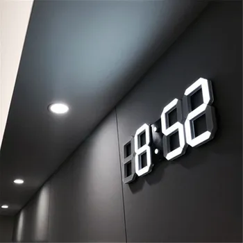 LED Skaitmeninio Sieninis Laikrodis su 3 lygių Ryškumo Žadintuvas Sienos Kabo Laikrodis Sieninis laikrodis Namų dekoro Skaitmeniniai Laikrodžiai
