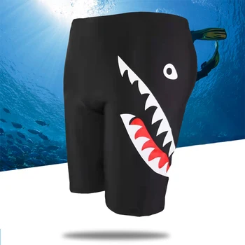 (XL-3XL)Vyrų Ryklys Plaukti Lagaminai Ilgai Nuosėdos Quick Dry Elastinga Penkių Taškų Maudymosi Šortai Paplūdimio maudymosi kostiumėlį, Karšto Pavasario maudymosi Kostiumėliai