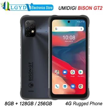 UMIDIGI BISON GT2 4G Pasaulio Tvirtas Telefonas, 8GB RAM 128GB 256 GB ROM 6.5