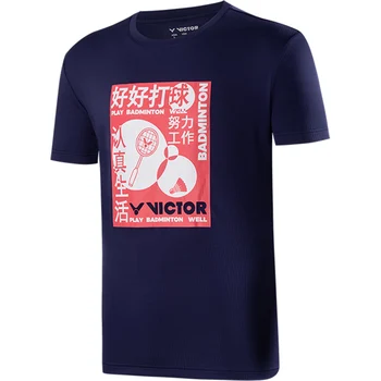 Viktoras t-shirt sporto Jersey drabužių, sportinės aprangos badmintono trumpomis rankovėmis vyrams, moterims topai vyrų 30027 t-shirts