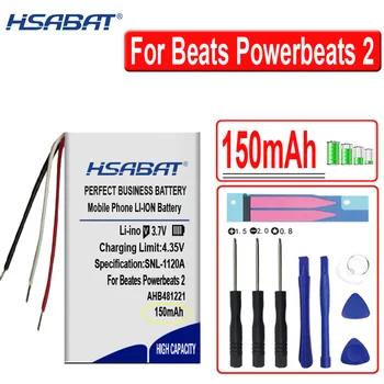 HSABAT 150mAh AHB481221 Baterija Beates Powerbeats 2 Belaidžiai PB2 3 Powerbeats 3 Ausinių