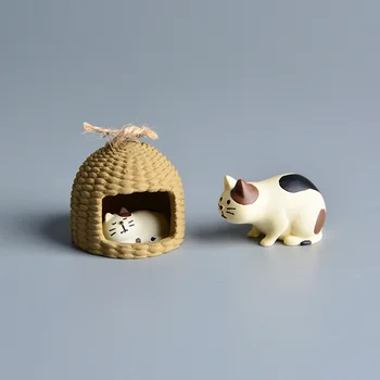 Japonijos Mielas Dervos Miniatiūros Duomenys Imitavimo Žaislai Katėms Lizdas Mini Darbalaukio Ornamentu Amatų Namų Puošybai Vaikams Kalėdų Dovana