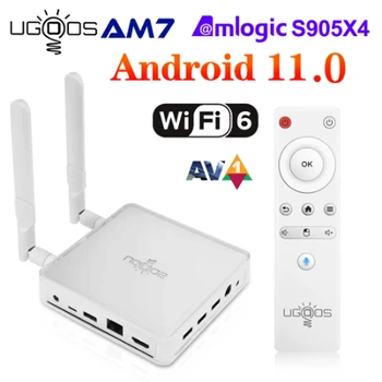 UGOOS AM7 TV BOX Amlogic S905X4 DDR4 4 GB RAM, 32 GB ROM Android 11 Paramos AV1 CEC HDR WiFi6 1000M OTG 4K BT5.0