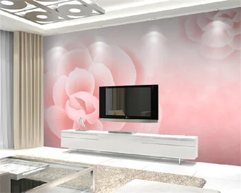 Individualizuotos fono paveikslėlį 3d trimatis reljefo rožių gėlių švieži ir paprasta Šiaurės kambarį, miegamąjį, TV foną, sienos freskos