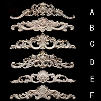 Akcentas Sienos Medienos Appliques Gotikos Dekoratyvinis Woodcarving Lipdukai, Baldai Kampe Kaulo Namų Dekoro Gėlės, gėlių decal