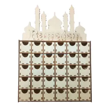 Mediniai MDF Stalčių Eid Ramadanas Mubarakas Advento Kalendorius Musulmonų Islamo Papuošalai