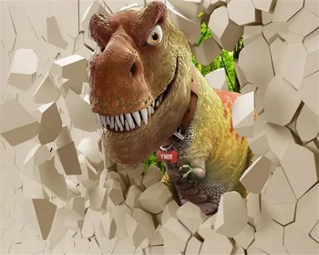 wellyu Užsakymą didelės sienos dailininko dinozaurų stereo vaiko kambario animacinių filmų gyvūnų 3d miegamasis TV foną papel de parede