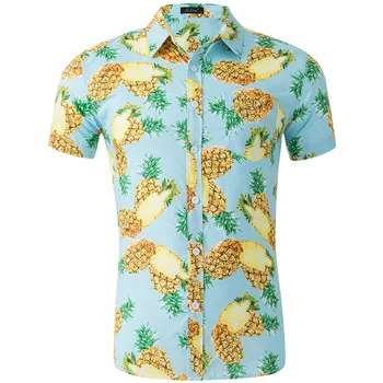 2023 Vasaros Mens Havajų Marškinėliai Grynos Medvilnės Gėlių Lapų Spausdinta Mados Gatvė Trumpomis Rankovėmis Plius Dydis Atostogų Paplūdimys Marškinėliai Topai