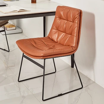 Derliaus Prabanga Valgomojo Kėdės Odos Dizaineris Suaugusiems Atsipalaiduoti Kėdės Minimalistinio Vaikai Mados Meubles De Salonas Buitinių Essentials