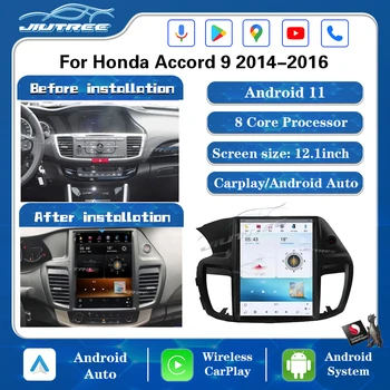 Automobilio Radijas 12.1 Colių Android 11 Honda Accord 9 2014-2016 m. GPS Navigacijos, Multimedijos Grotuvas Qualcomm Snapdragon 665 Galvos Vienetas