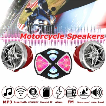 Motociklo Studija Audio Garso Sistema Stereo Garsiakalbiai FM Radijas, MP3 Muzikos Grotuvas, Motorolerių, ATV Nuotolinio Valdymo Signalizacijos Garsiakalbis Motoroleris