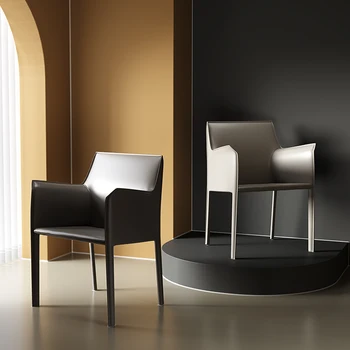 Prabangių Patalpų Kėdžių Dizainas Moderni Kavinė Vertus Poilsio italų Vieno Šiaurės Kėdės Odos Meubles De Salonas Namų Baldai LJY35XP