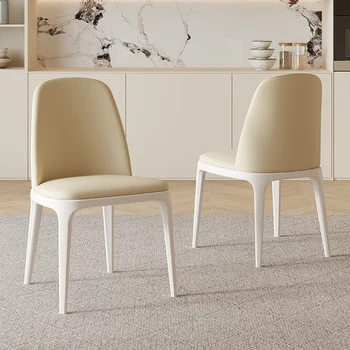 Prancūzijos Kremas Stiliaus Valgomojo Kėdė Dizainerio Šiaurės šalių Šiuolaikinės Paprasta Namų Kėdės Atlošas