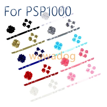 10sets Kelių spalvų visiškai nustatomi svarbiausi mygtukai Nustatyti Remontas, Pakeitimas ABXY Kryžiaus garso mygtukai PSP 1000 PSP1000 Konsolės