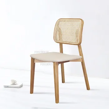 Šiaurės Valgomojo Kėdės, Virtuvės Viduramžių Rotango Medžio masyvo Valgomojo Kėdės Namų Baldai, atlošo Kėdės Dizaineris Žurnalas Laisvalaikio Kėdė