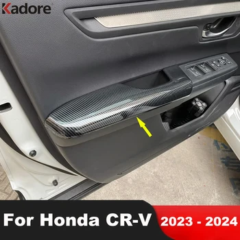Automobilių Vidinis Viduje Durų Porankiai Rankena Skydelio Dangtelį Apdaila Honda CRV CR-V 2023 2024 Anglies Pluošto Interjero Liejimo Priedai