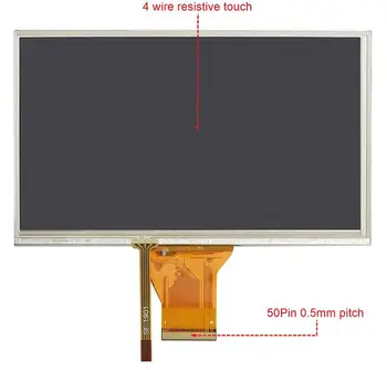 maithoga 7,0 colių 50PIN 16.7 M TFT LCD Ekranas (Touch/Ne Touch) 800(RGB)*480