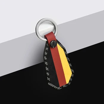 Automobilių Refitting Nekilnojamojo Anglies Pluošto Sieniniai Kūrybos Pultelio Klavišą Odos diržas Grandinės Ypatingą dovaną Automobilių Reikmenys paketų prižiūrėtojų raktinę Key Chain