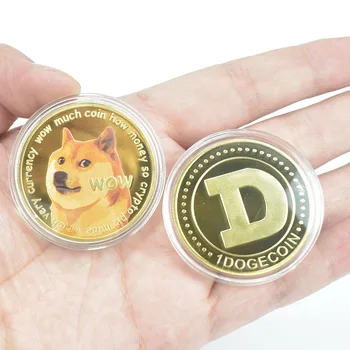 Paauksuoti Wow DogeCoin Aukso Sidabro Padengtą Atminimo WOW Monetų Modelis Šuo Metalų Monetos