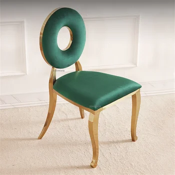 Nordic Light Luxury Valgomojo Kėdės Namų Baldai, Modernios Dizainerio Kėdė Kūrybos Atlošas Valgomojo Kėdė Aksomo Makiažo Kėdė