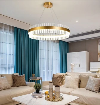Modernus apšvietimas LED Kristalų lempos, miegamojo kambarį lubų priedai veltiniams, vilna lempa viešbutis kristalų liustra butas aukso žibintai
