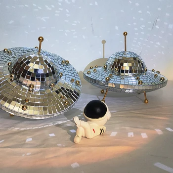 Diskoteka Kamuolys UFO Kambario Dekoro Stalo Reikmenys Miniatiūriniai Elementai, Dekoravimo, 