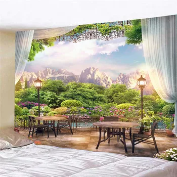 Gražus kambario sienų apdaila gobelenas sienos kabo Viduržemio jūros rožių aliejaus tapybai mergina, nepriklausomas miegamojo kambarį freskos