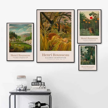 Henri Rousseau Muziejaus Parodos Plakatas Džiunglių Gyvūnų Tapybos Drobė Spausdinti Galerijos Sienos Meno Nuotrauką Kambarį Namų Dekoro