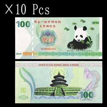 10vnt Kinijos Nacionalinis Lobis Giant Panda Banknotų 100 Dolerių Uncurrent Popieriniai Pinigai Collent Dovana