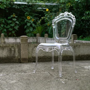 Permatomas Valgomojo Kėdės, Virtuvės Atlošas Minimalistinio Ins Kėdė Akrilo Kristalų Dizaineris Makiažo Kėdė Palace Valgomojo Kėdės.