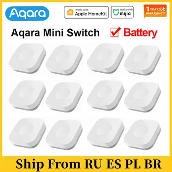Originalus Aqara Belaidės Mini Jungiklis Zigbee Jutiklis Vieną pagrindinį Valdymo Mygtuką Smart Nuotolinio Valdymo Namų Automatikos už Homekit MiHome