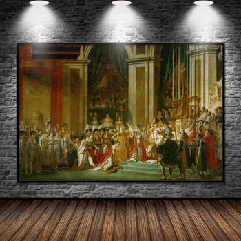 Napoleono Karūnavimo Drobės Tapybos Derlius Europoje Sienos Menas, Plakatų ir grafikos Šiuolaikinio Meno kūrinius, Namų Kambarį Dekoro
