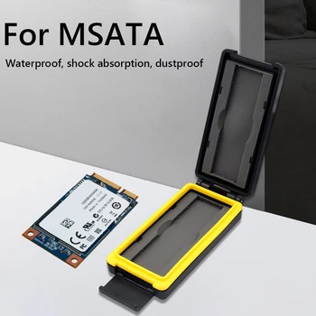 1,8 colio MSATA HDD Kietojo Disko Saugojimo Dėžutė Anti-drop Nešiojamų Mobiliojo Saugojimo Bylos Smūgio Absorbcijos SSD Padengti Priedai