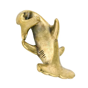 Žalvario Ryklys Ornamentu Statulėlės Dekoro Derliaus Dovanos Amatų Miniatiūrinės Figūrėlės Dekoratyvinis Mažas Darbalaukio Skulptūros Modelis