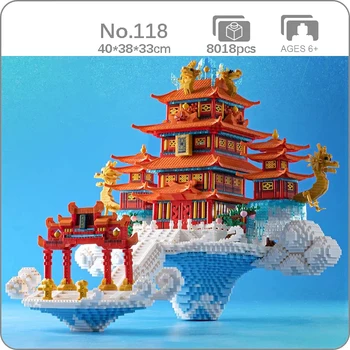 Dangaus valdovų Rūmų Statyba Blokai Architektūros Rinkiniai Kinijos Kultūra Modelis Mini Blokai Žaislų Rinkinys Vaikams Dovanų Plytos Lauke Nr.