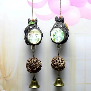 Animacinių Filmų Totoro Vėjo Varpeliais, Šviesos Anime Pakabukas Kambario Dekoravimo, Dovanų Kawaii Anime Totoro Statulėlės Namų Dekoro Kabantys Papuošalai