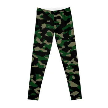 Hunter Green CamouflageLeggings Antblauzdžiai moterims jogos reikmenys aukšto juosmens antblauzdžiai moterims