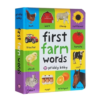 Pirmas 100 žemės Ūkio Žodžius, Kūdikių ir Vaikų knygų amžiaus 1 2 3, anglų paveikslėlių knygą 9780312522834