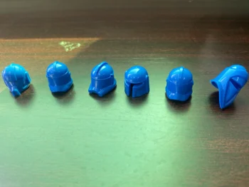 100 vnt. vaiskiai mėlynas šalmas galvos Paveikslas Building Block Modelis reikmenys, Žaislai vaikams, minifigures