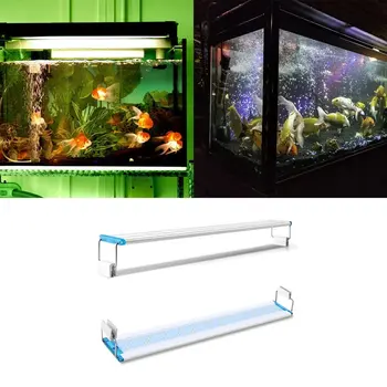 Akvariumas LED Šviesos Super Slim Žuvų Bakas Vandens Augalų Auga Apšvietimo Vandeniui Šviesus Įrašą Mėlyna LED Lempos Augalams 90-260V