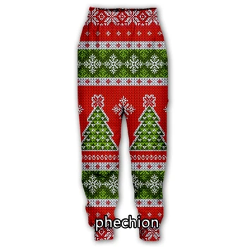 phechion Naujas Vyrų/Moterų Kalėdų Modelio 3D Atspausdintas Atsitiktinis Kelnės Mados Streetwear Vyrai Laisvi Sporto Ilgos Kelnės K217
