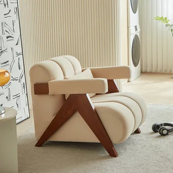 Vieno Sofa-Lova, Gyvenamasis Kambarys Šiaurės Kėdė Dizaineris Modelis Bed & Breakfast Kėdės Miegamojo Audinio Sofos Balkonas Laisvalaikio Kėdė Iš Medžio Masyvo