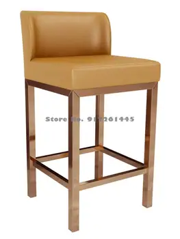 Nerūdijančio plieno papuošalai kėdė kasos išmatose atgal baro kėdės modernus aukštos taburetės juvelyrikos parduotuvė skaitiklis specialios kėdės