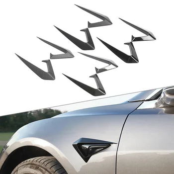 2VNT ABS Automobilių Šoninio vaizdo Kameros Apsaugos Dangtelis Tesla Model 3 2017 2018 2019 2020 2021 Dekoratyvinės Apdailos