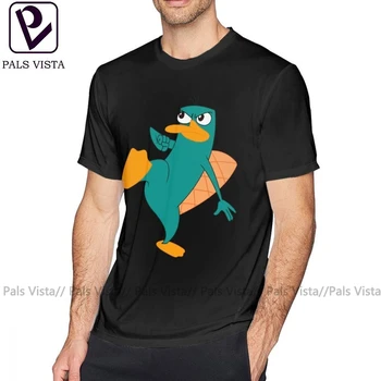 Ančiasnapis Marškinėliai Perry El Ornitorrinco T-Shirt 100 Medvilnės Negabaritinių Marškinėliai Paplūdimys Nuostabus Spausdinti Vyras Trumpomis Rankovėmis Marškinėlius