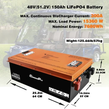 Cloudenergy Lifepo4 48V 150AH Maitinimo Baterijos 300A su 